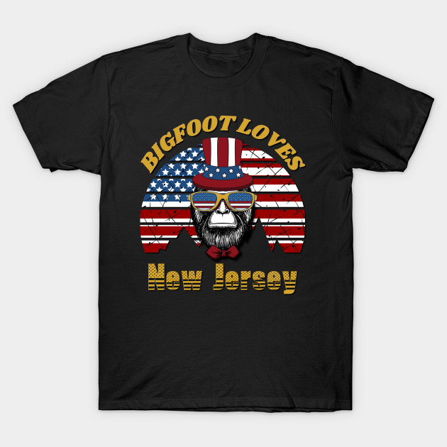 Bigfoot loves America and New Jersey by Scovel Design Shop